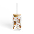 Dachshund Fall Glass Can Tumbler