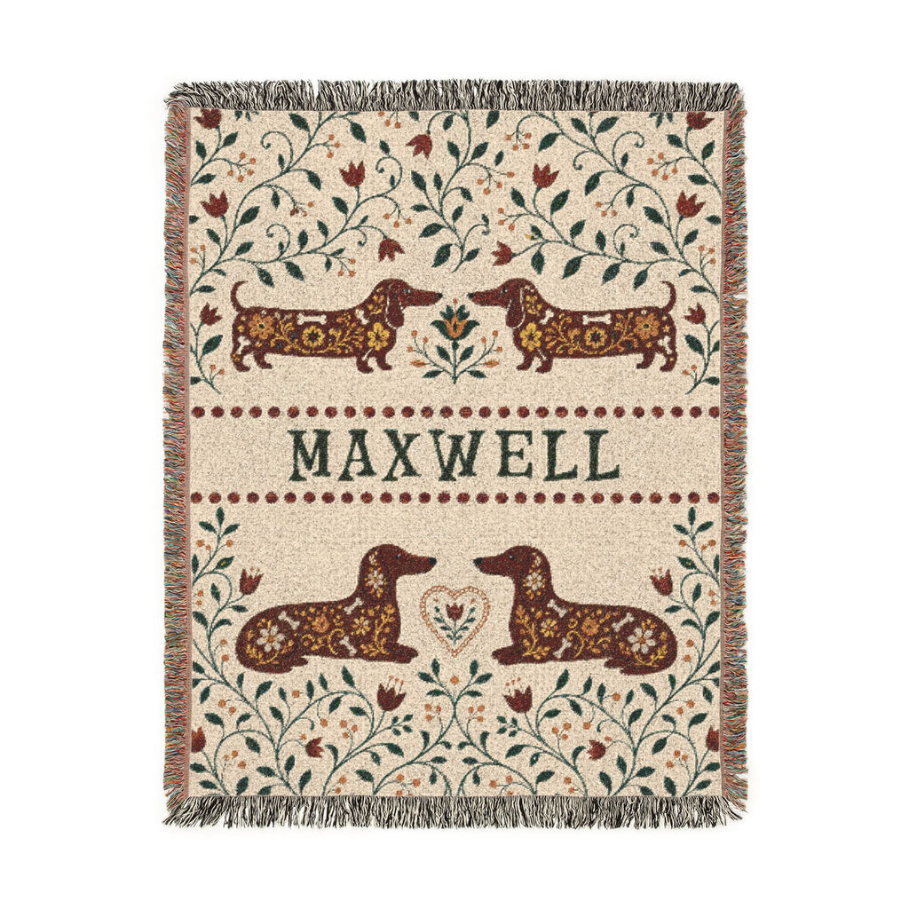 Personalized Dachshund Name Blanket