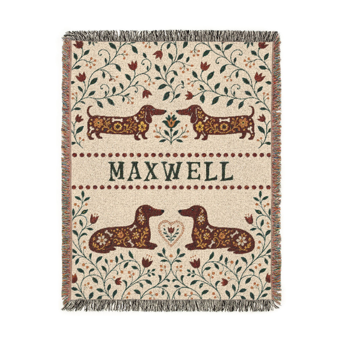 Personalized Dachshund Name Blanket