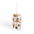 Pug Fall Glass Can Tumbler