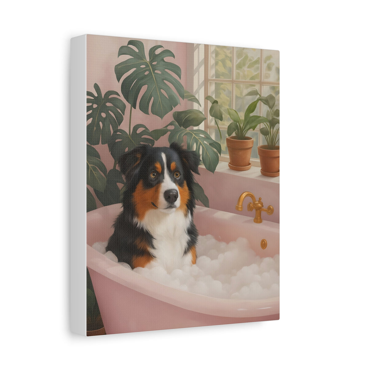Australian Shepherd Art on Canvas