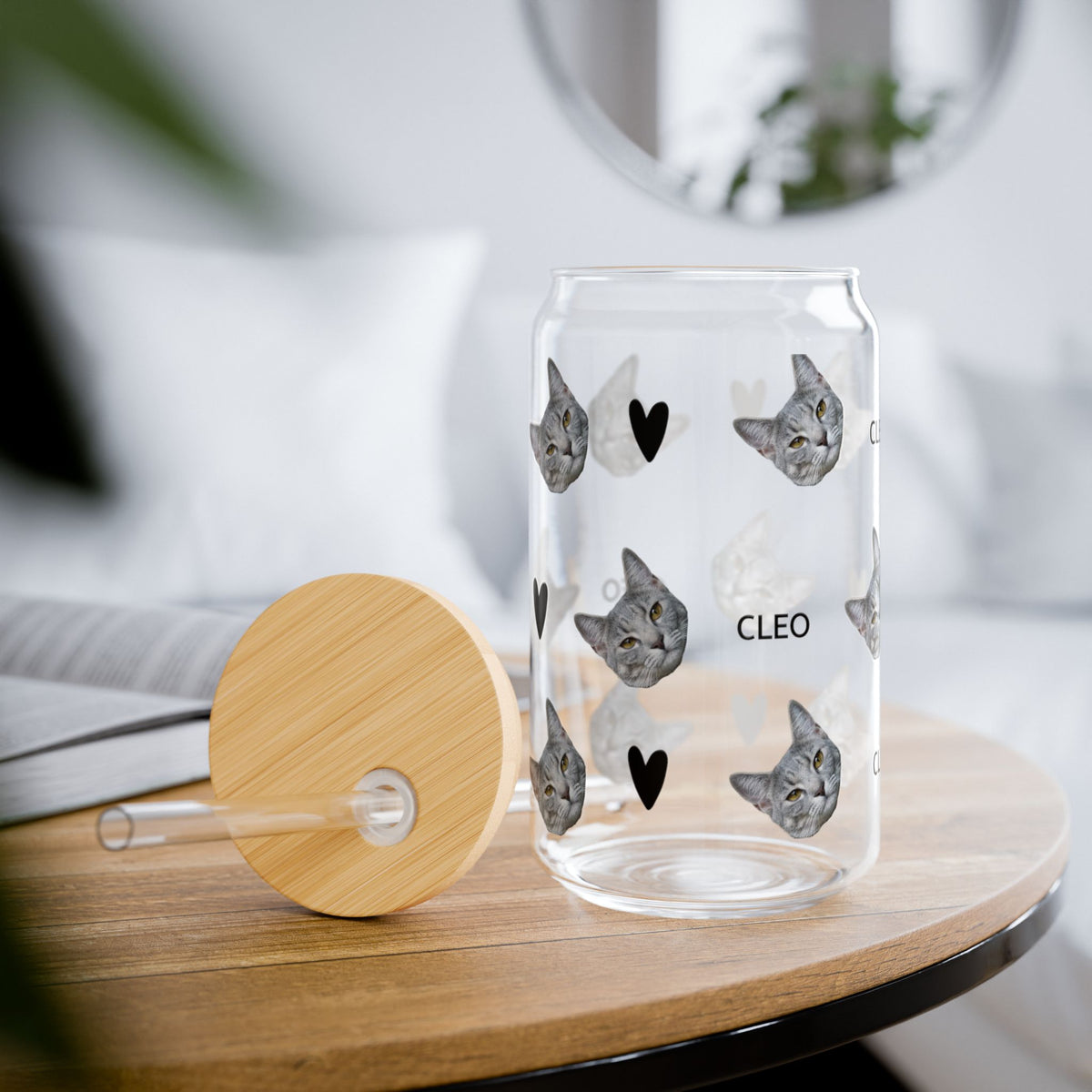 Custom Pet Photo Glass Tumbler