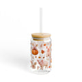 Pig Fall Glass Can Tumbler