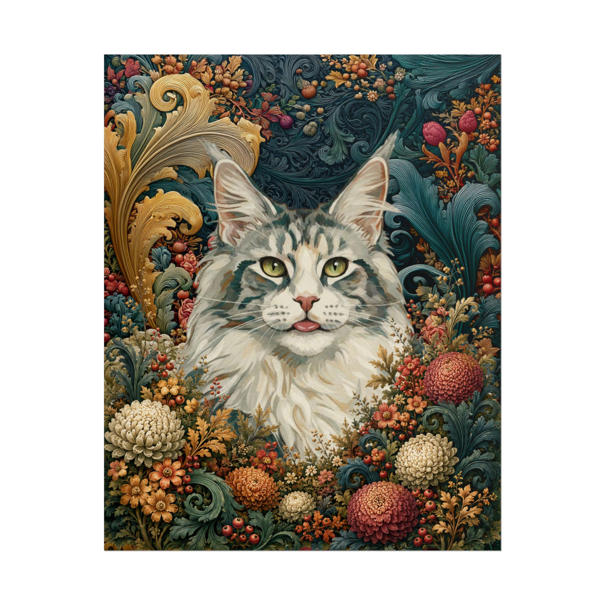 Floral Custom Pet Portrait