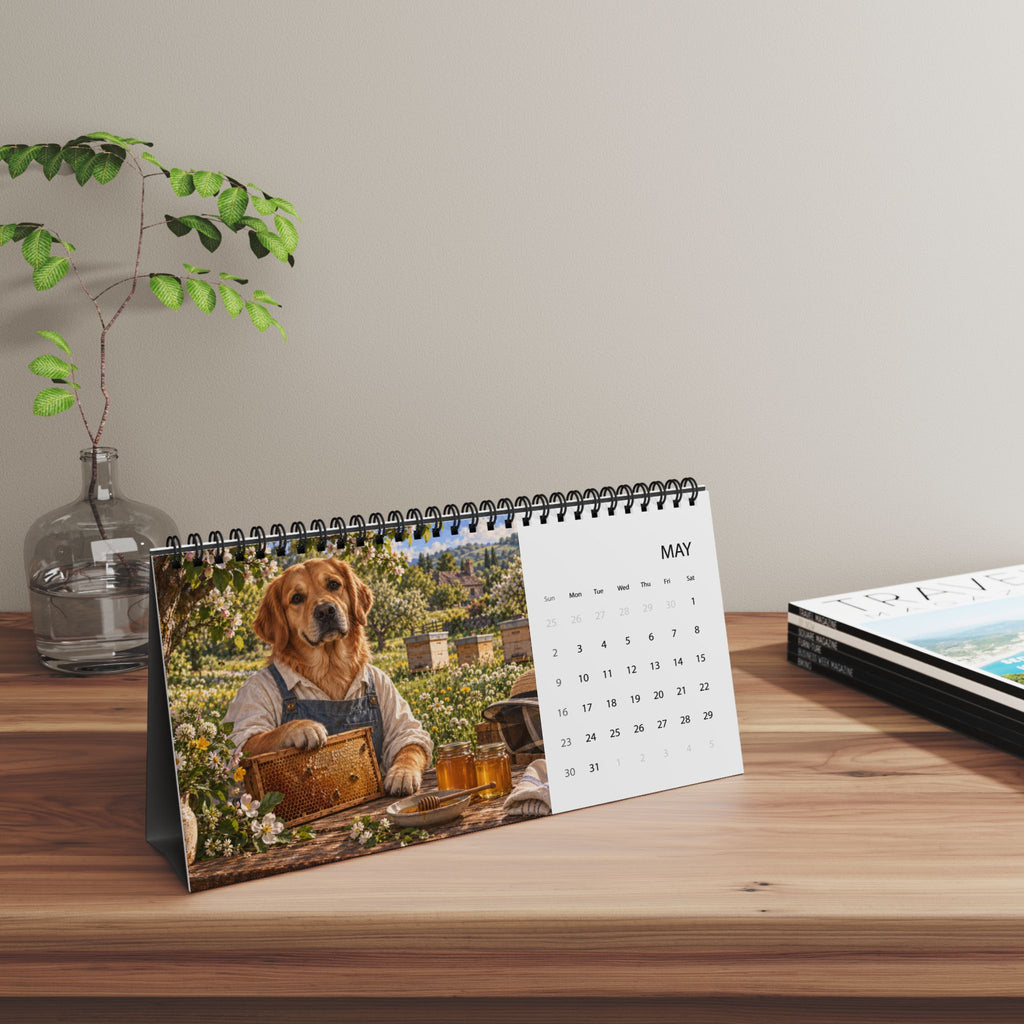 2027 Dog Desk Calendar – Vintage Storybook
