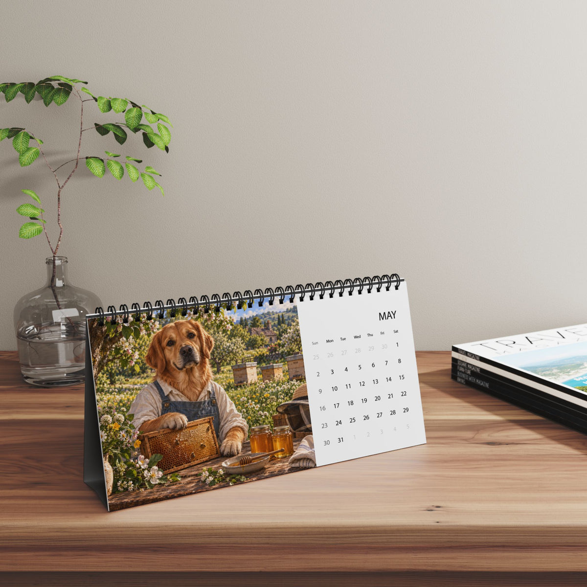 2027 Dog Desk Calendar – Vintage Storybook