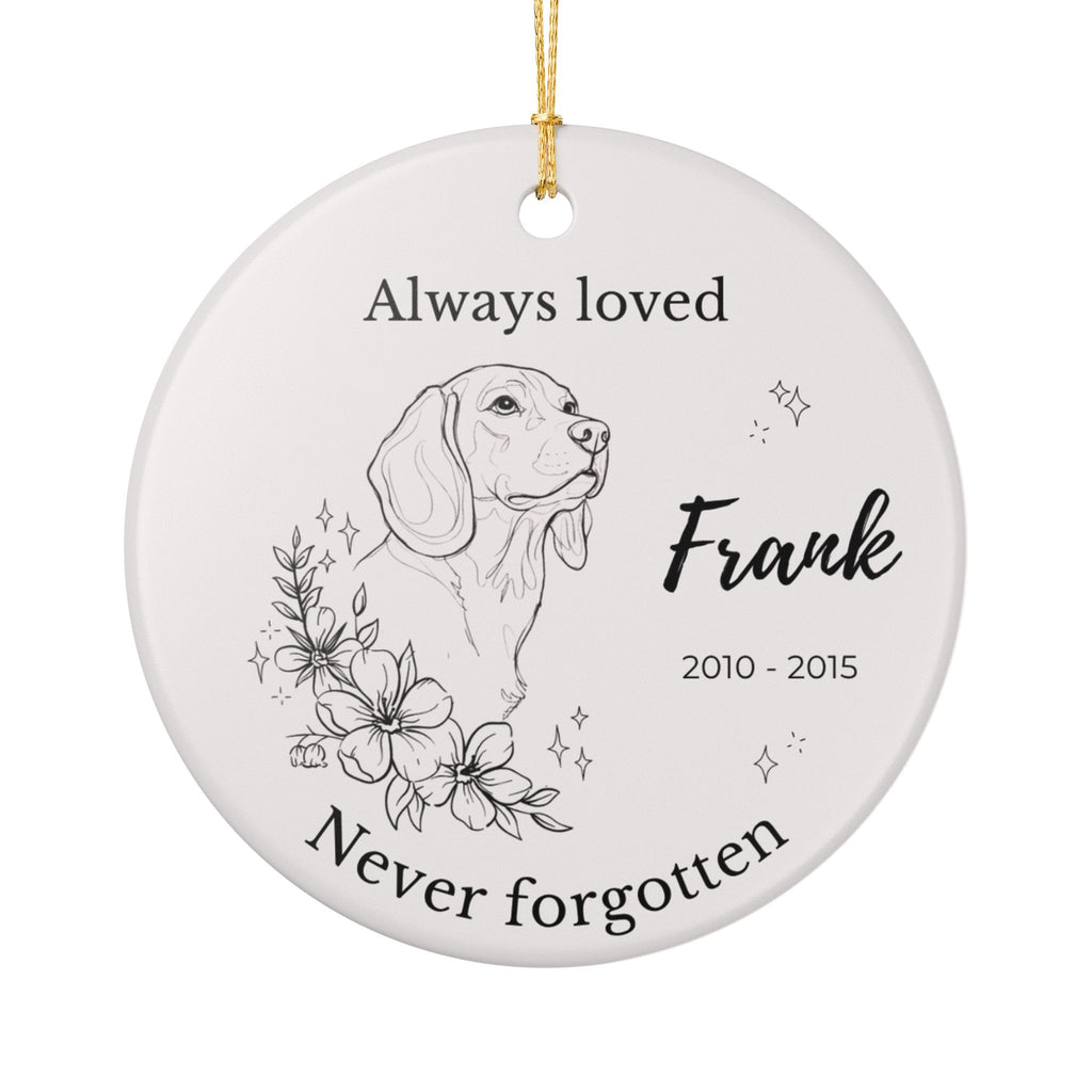 Beagle Memorial Ornament