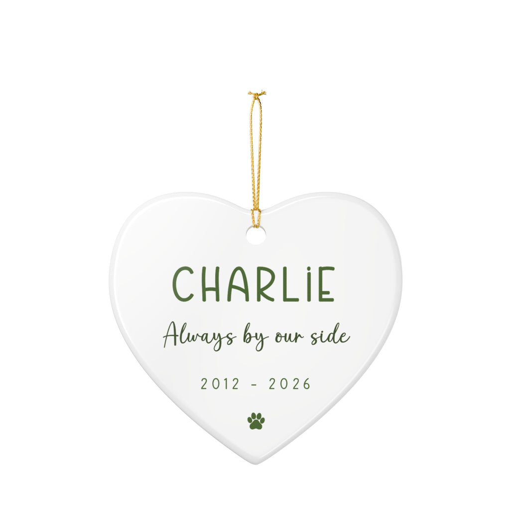 Custom Pet Holiday Heart Photo Ornament