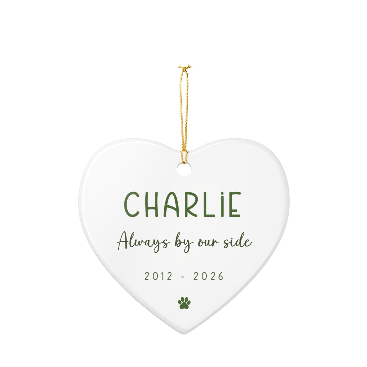 Custom Pet Holiday Heart Photo Ornament