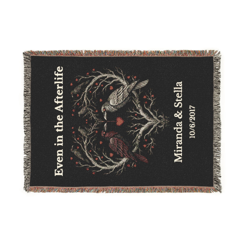 Gothic Raven Woven Blanket