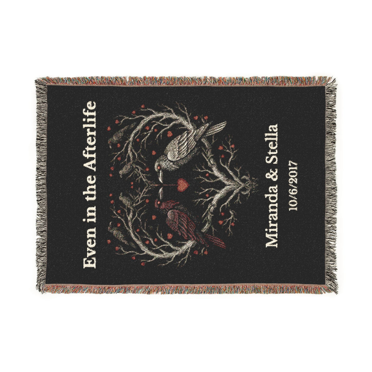 Gothic Raven Woven Blanket