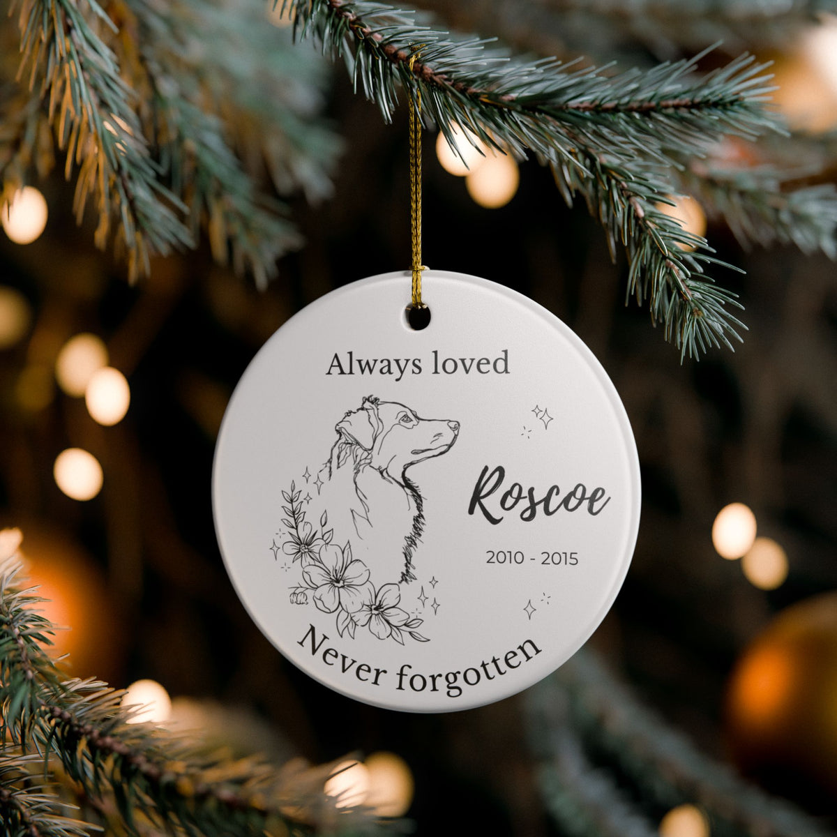 Australian Shepherd Memorial Ornament