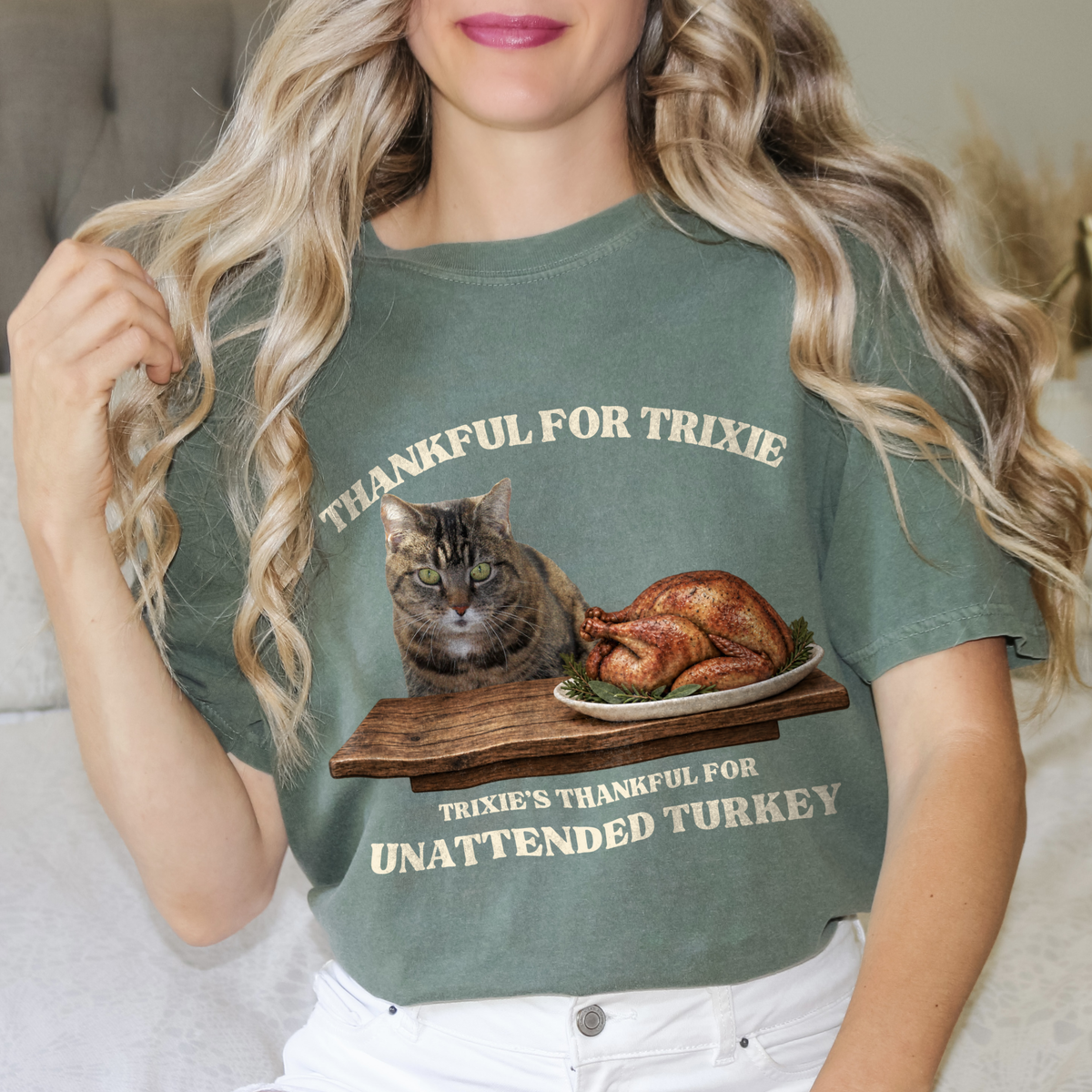 Custom Pet Photo Thanksgiving Shirt