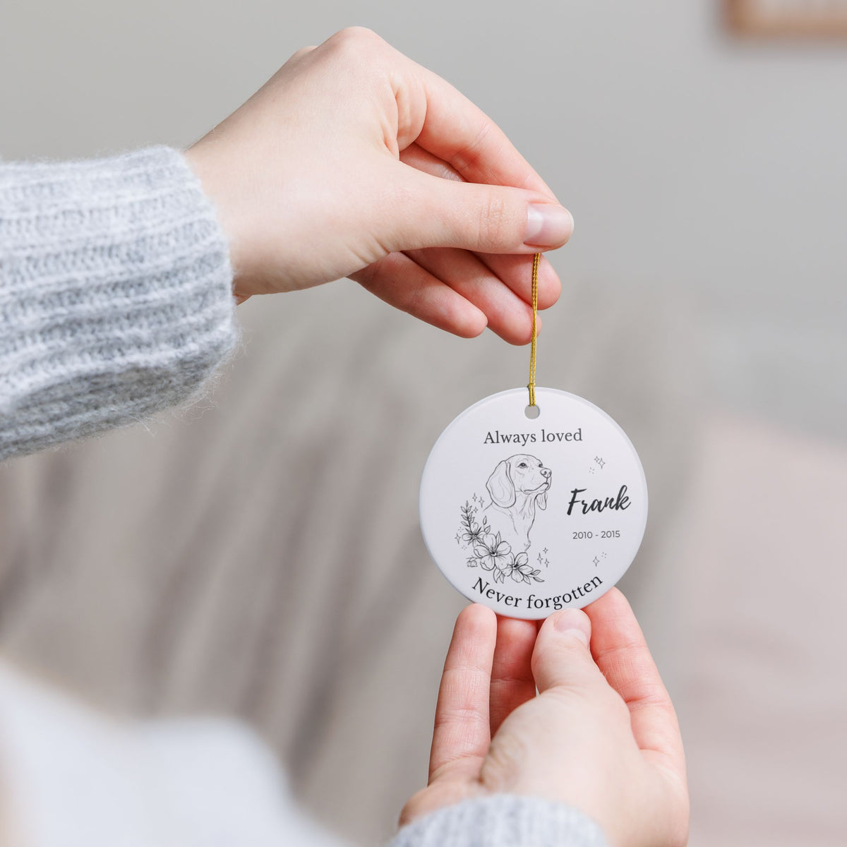 Beagle Memorial Ornament