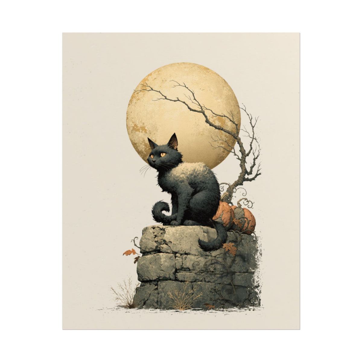 Vintage Black Cat Poster