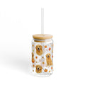 Golden Retriever Fall Glass Can Tumbler