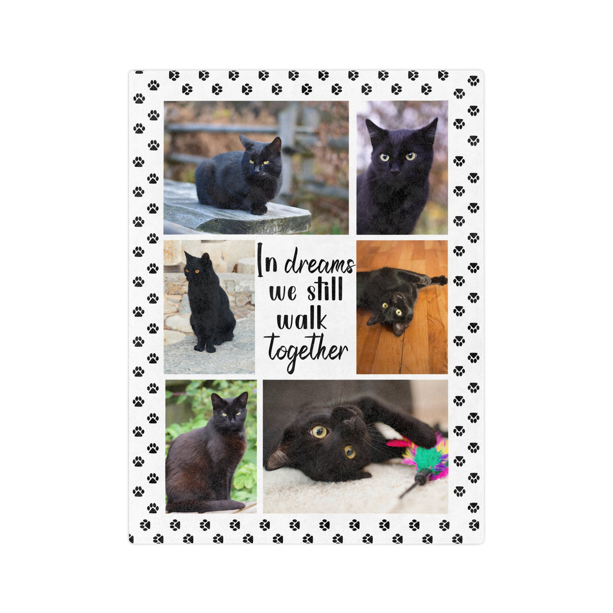 Cat Memorial Photo Blanket