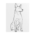 Australian Cattle Dog Line Art Print