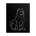 Akita Line Minimalist Art Poster