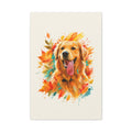 Custom Fall Watercolor Pet Portrait Canvas