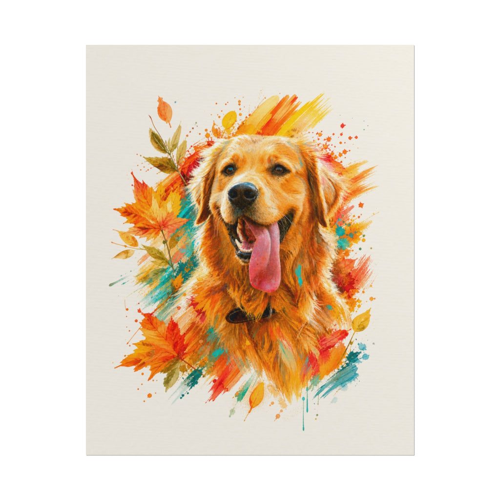 Custom Fall Watercolor Pet Poster