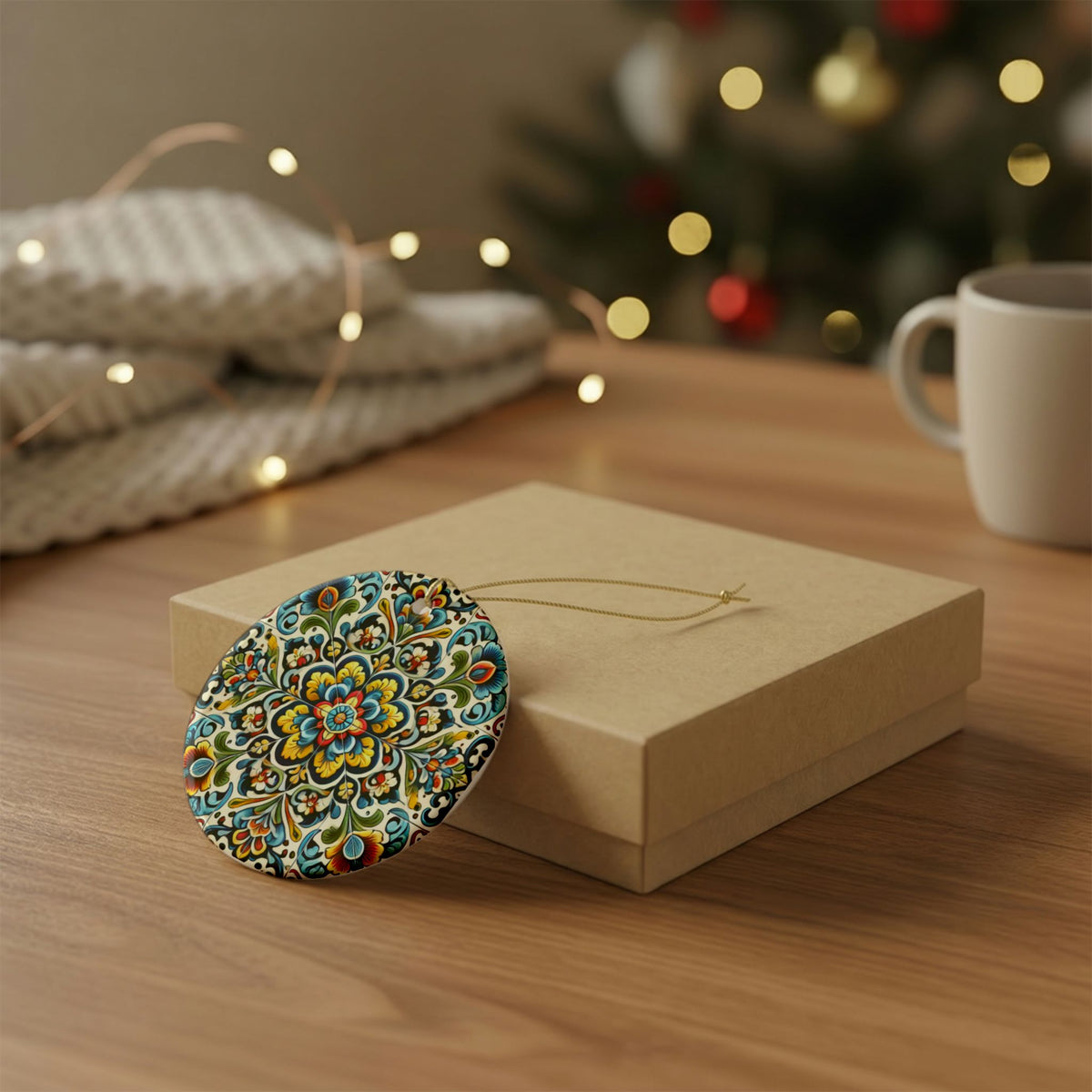 Colorful Talavera Christmas Ornament
