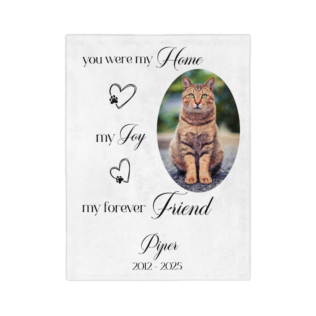 Personalized Cat Memorial Blanket