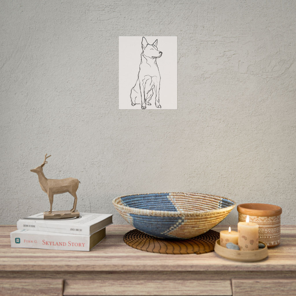 Australian Cattle Dog Line Art Print