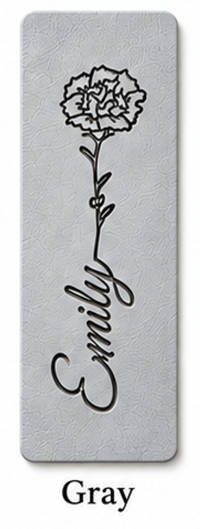 Personalized Birth Flower Magnetic Bookmark