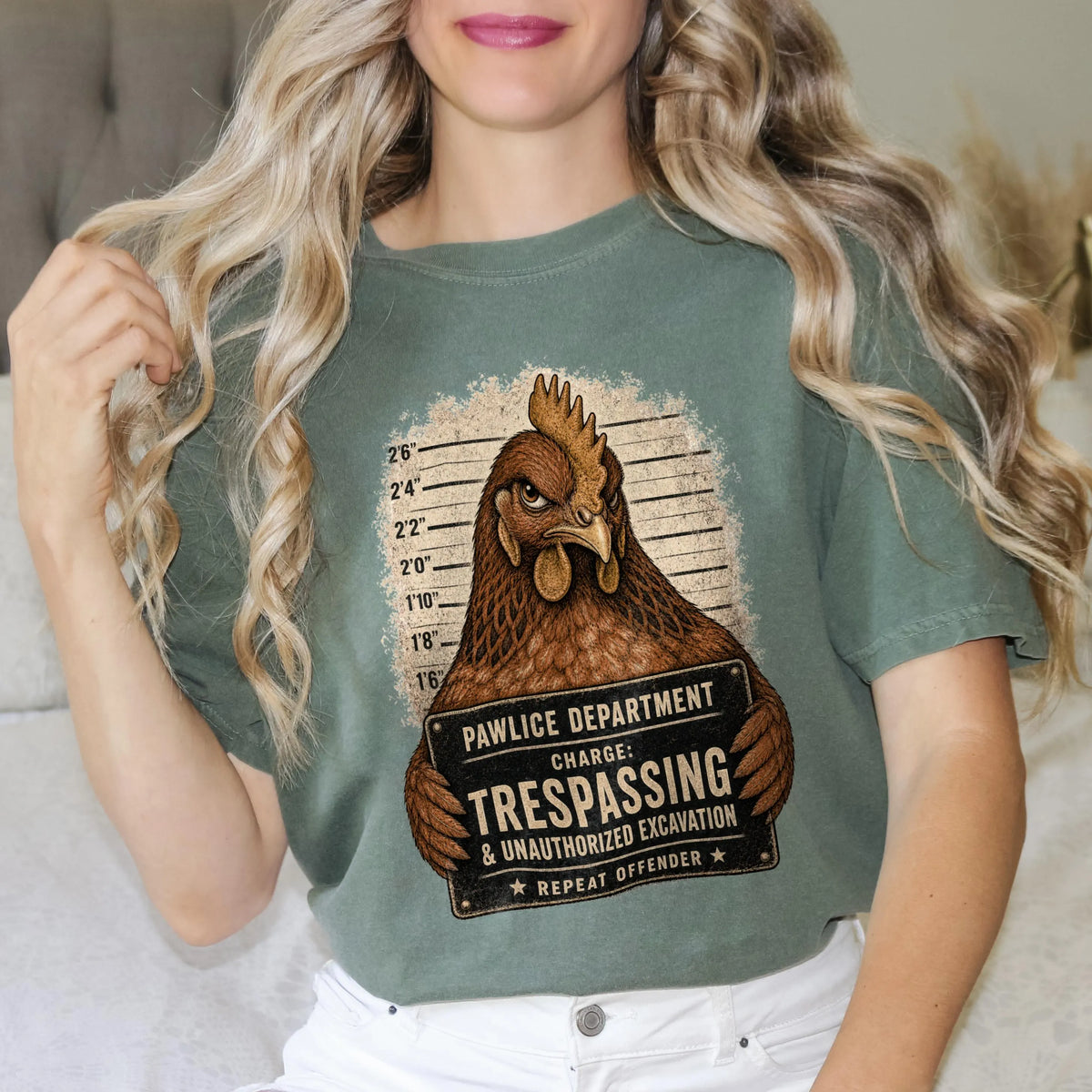 Funny Chicken Mugshot Shirt