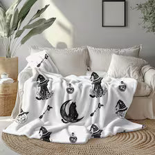 Gothic Black Cat Blanket