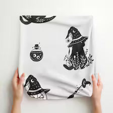 Gothic Black Cat Blanket