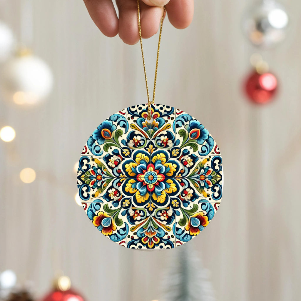 Colorful Talavera Christmas Ornament
