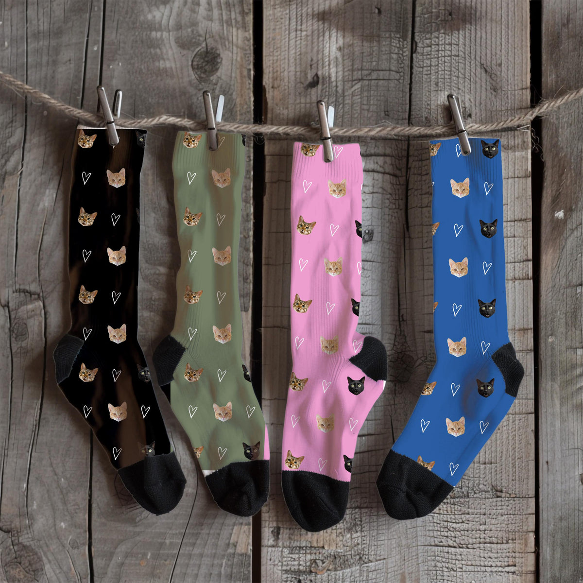 Custom Pet Photo Socks