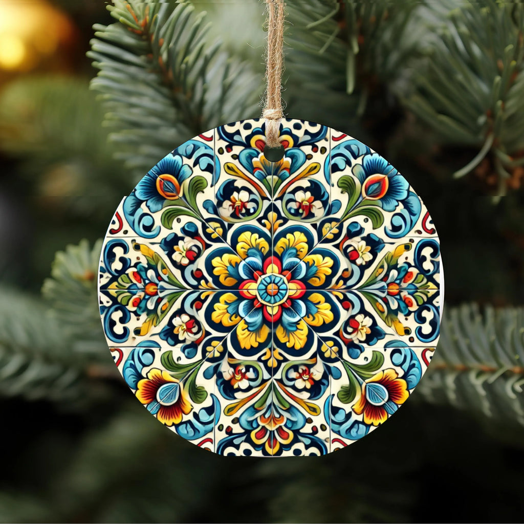 Colorful Talavera Christmas Ornament