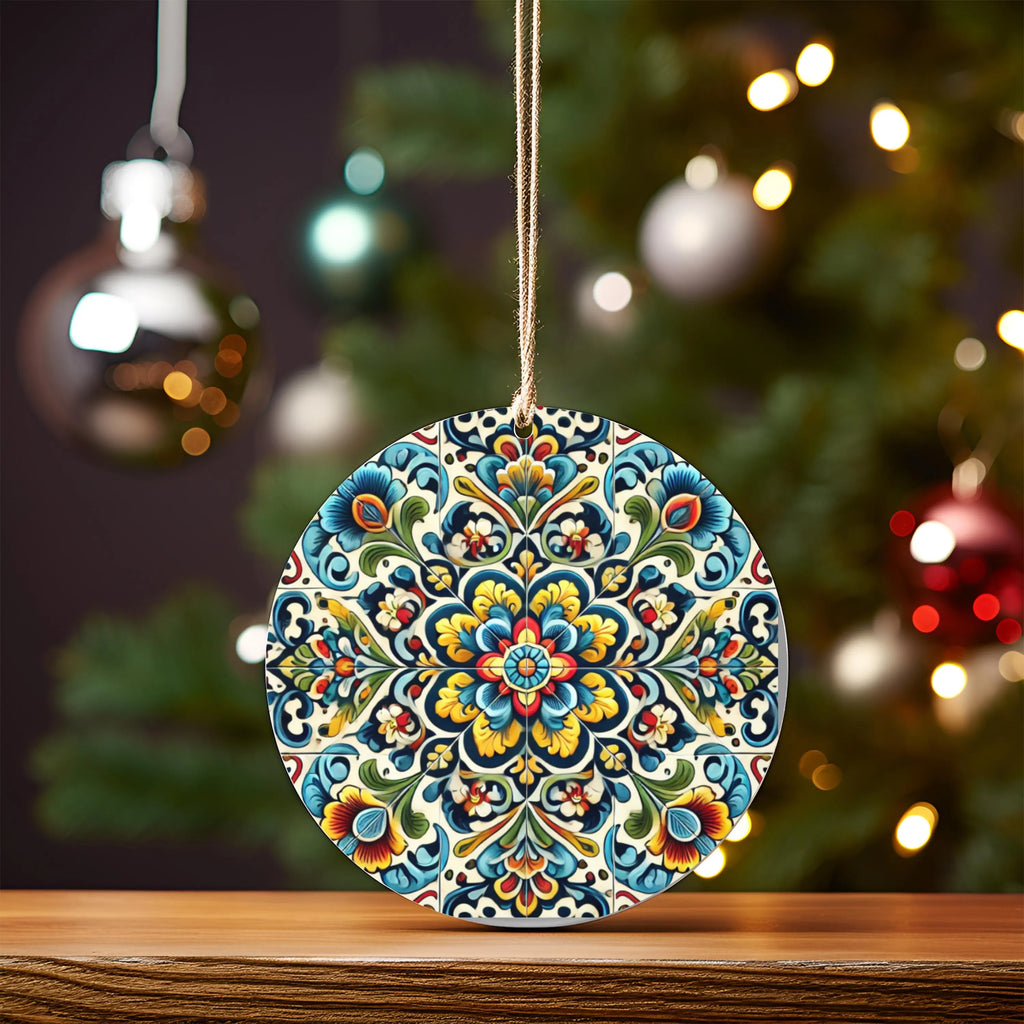 Colorful Talavera Christmas Ornament