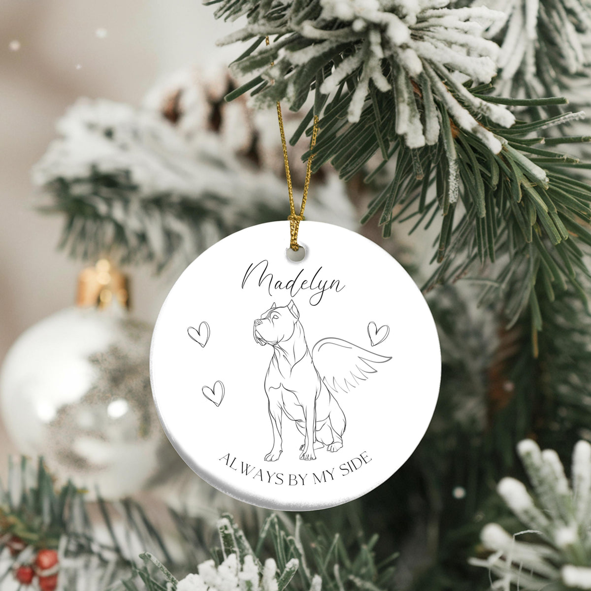 Personalized Dog Memorial Ornament Cane Corso
