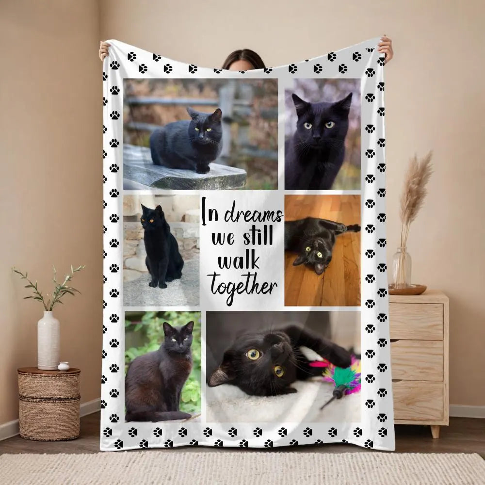 Cat Memorial Photo Blanket