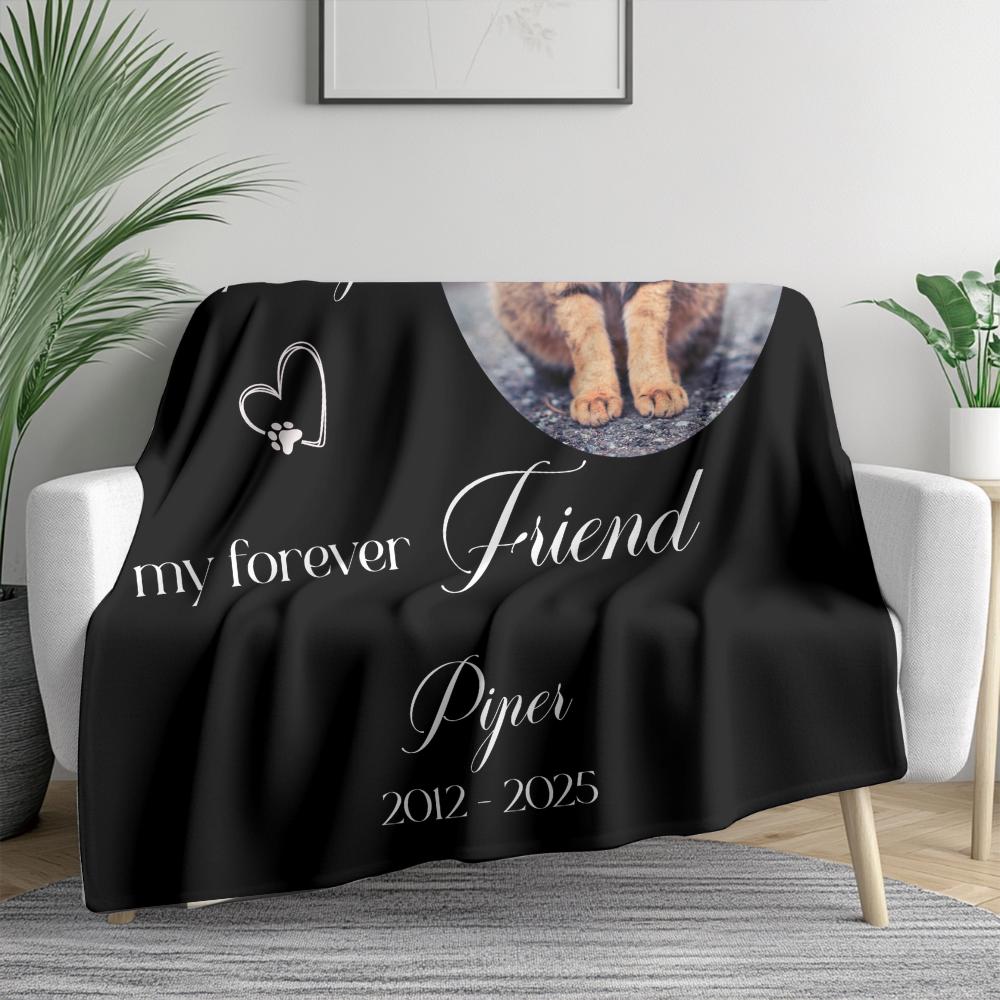 Personalized Cat Memorial Blanket
