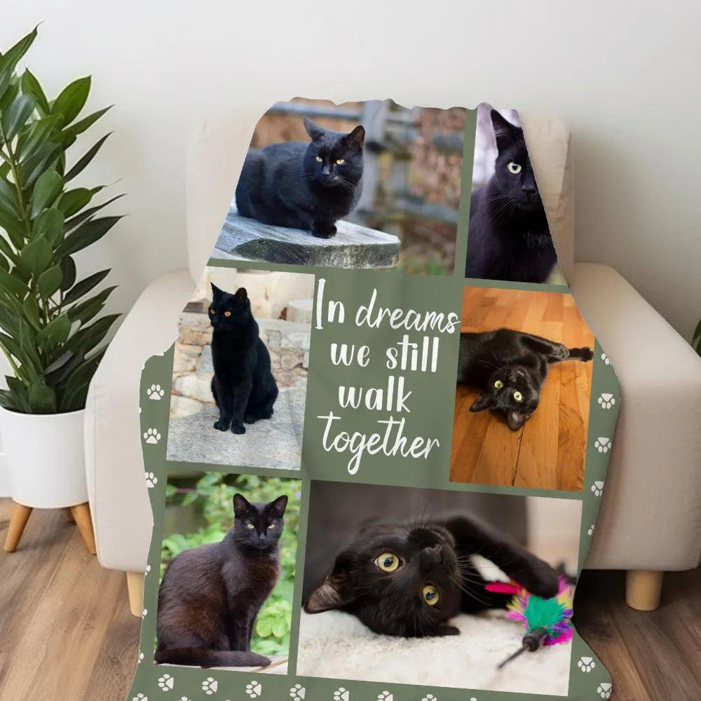 Cat Memorial Photo Blanket