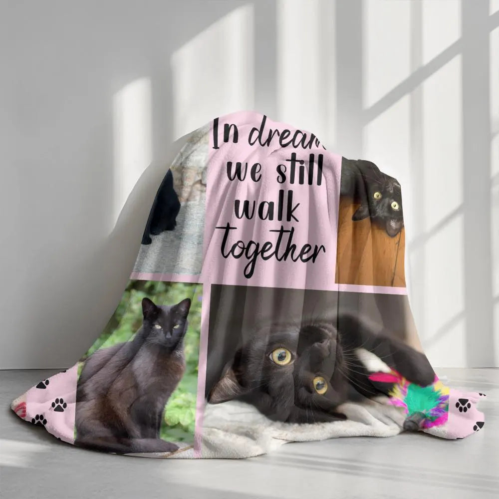 Cat Memorial Photo Blanket