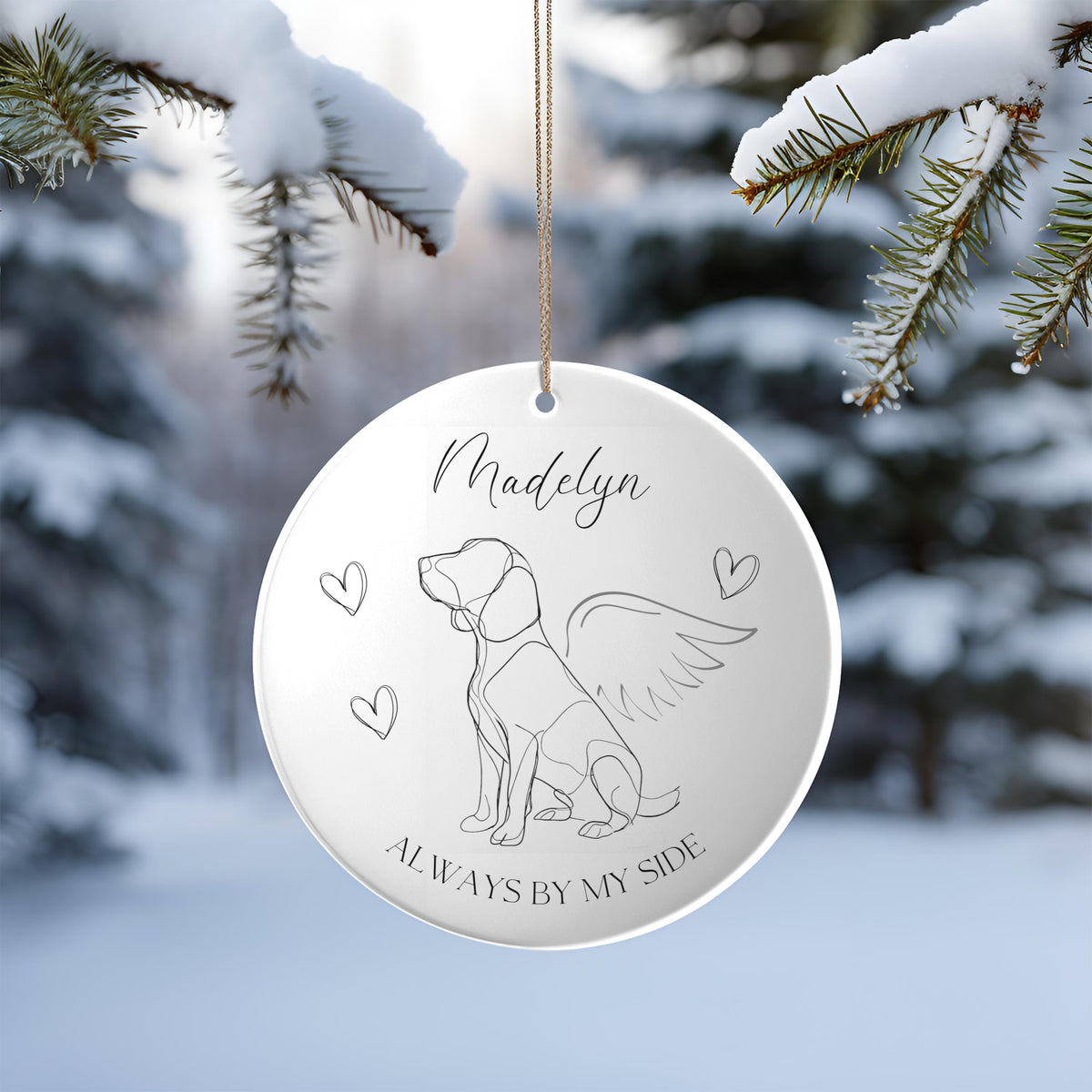Beagle Custom Dog Memorial Ornament