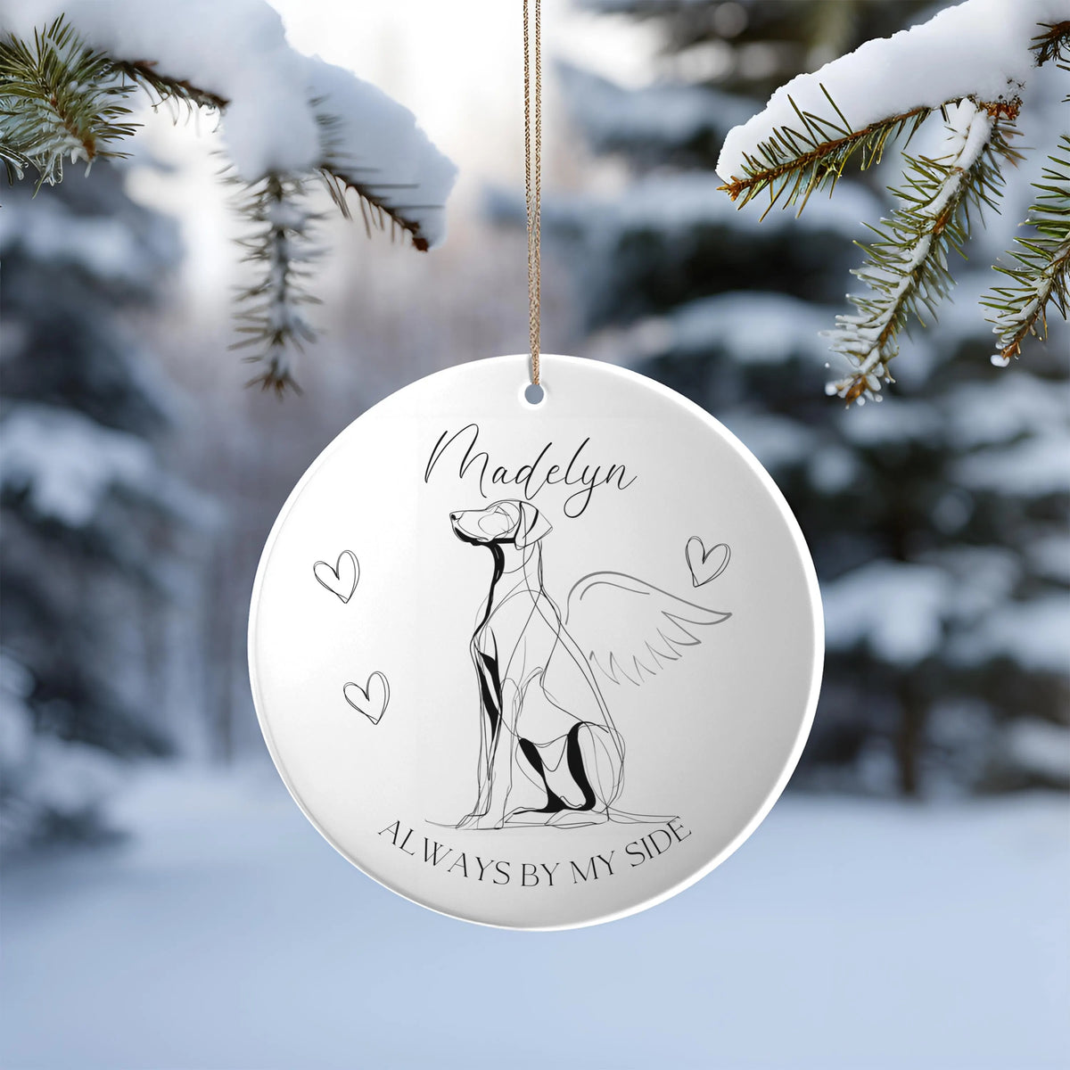 German Pointer Memorial Ornament