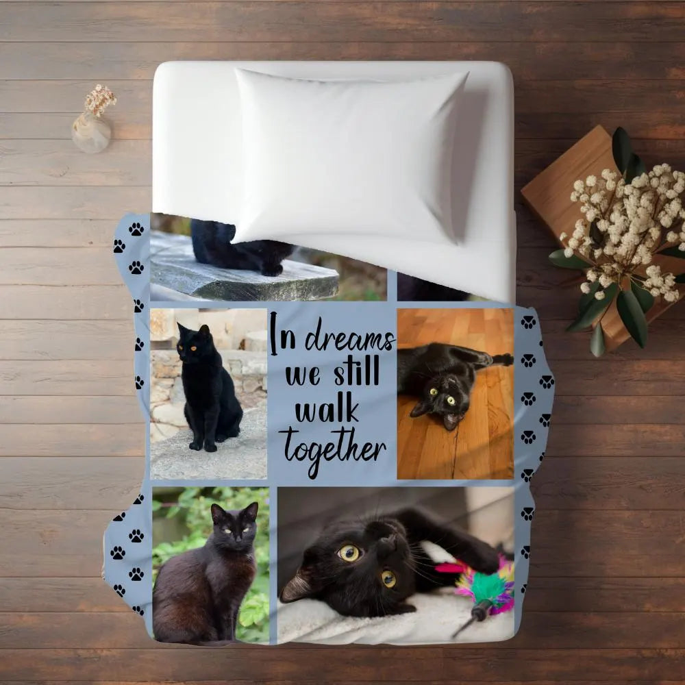 Cat Memorial Photo Blanket