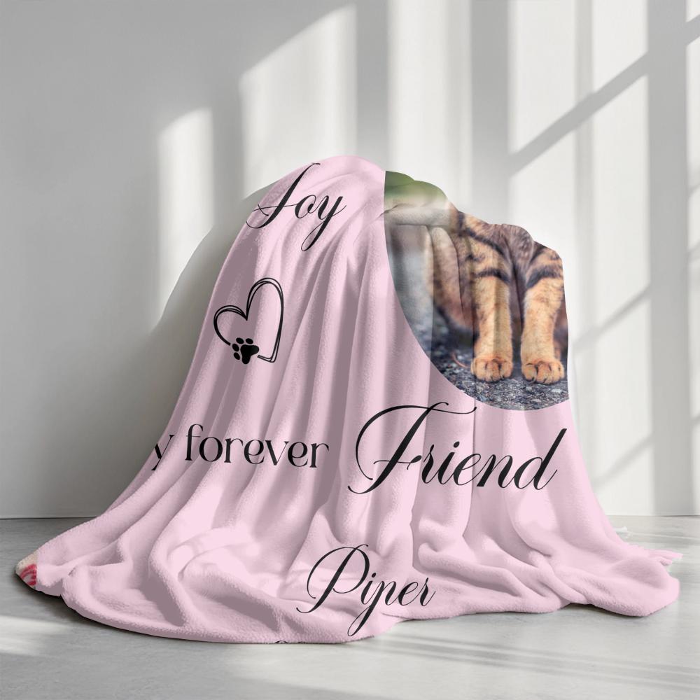 Personalized Cat Memorial Blanket