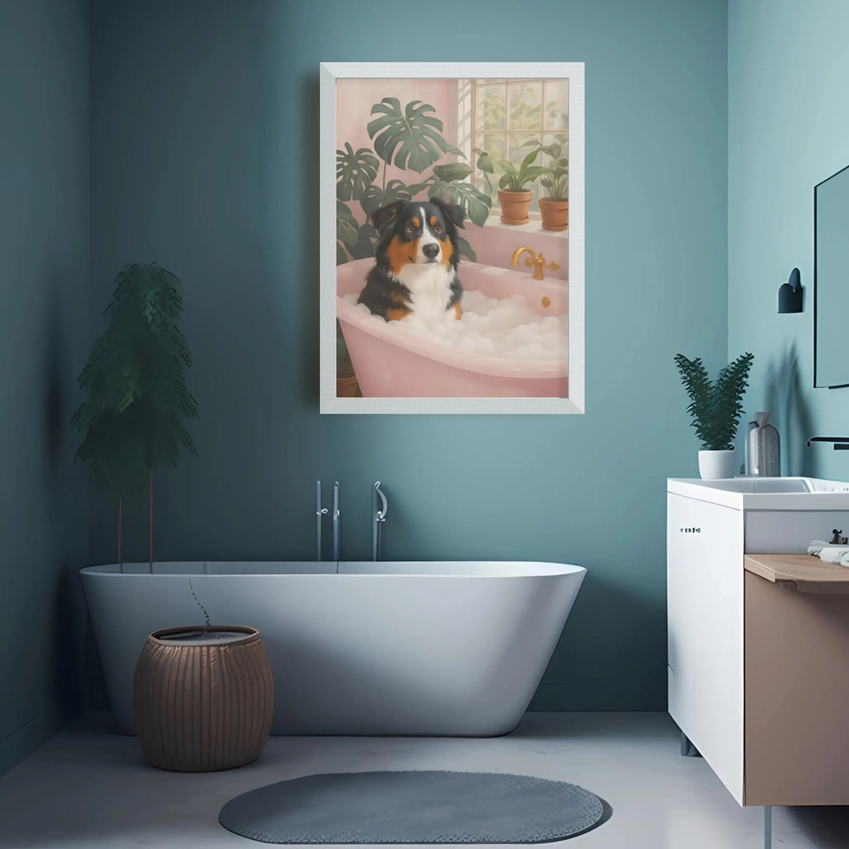 Australian Shepherd Art on Canvas