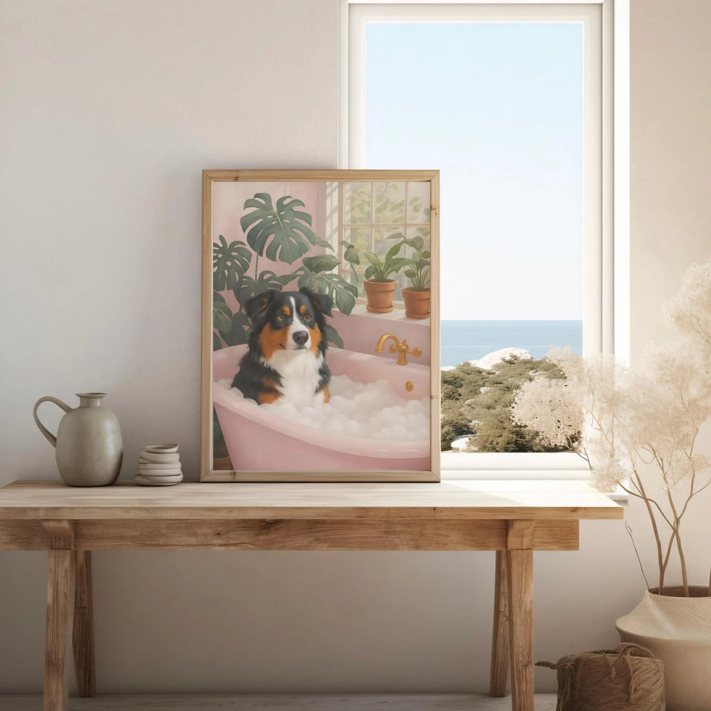 Australian Shepherd Art on Canvas