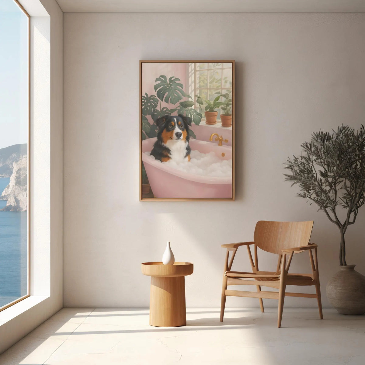 Australian Shepherd Art on Canvas