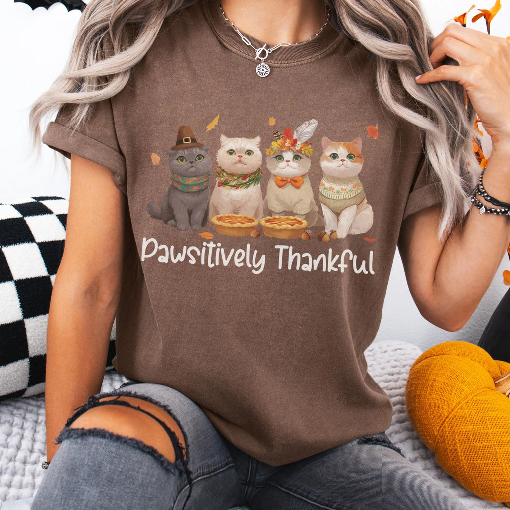 Cat Mom Thanksgiving Shirt
