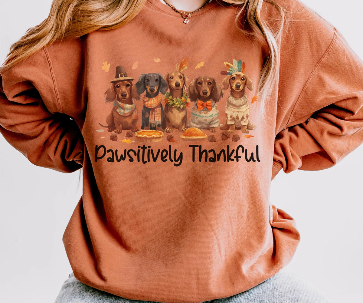 Dachshund Thanksgiving Crewneck Sweatshirt